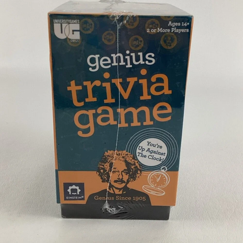 Genius Trivia Game Question Answer Cards Fast Paced Party University Games New